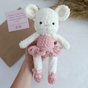 maskotka myszka balerina handmade