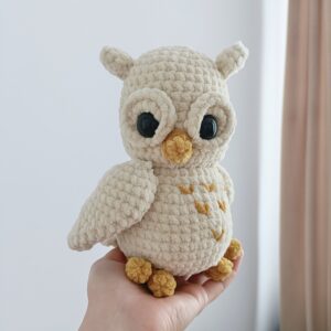 maskotka sowa szydełkowa handmade